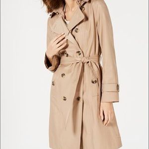 trench coat with detachable liner & hood